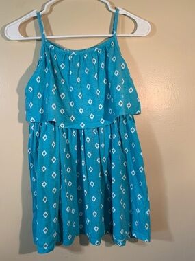 Gymboree Turquoise Diamond-Print Sundress